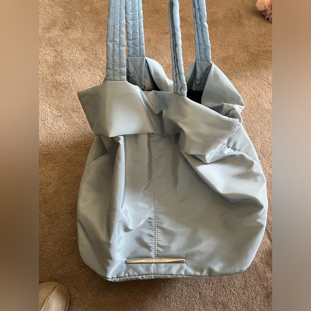 Steve Madden baby blue large tote bag